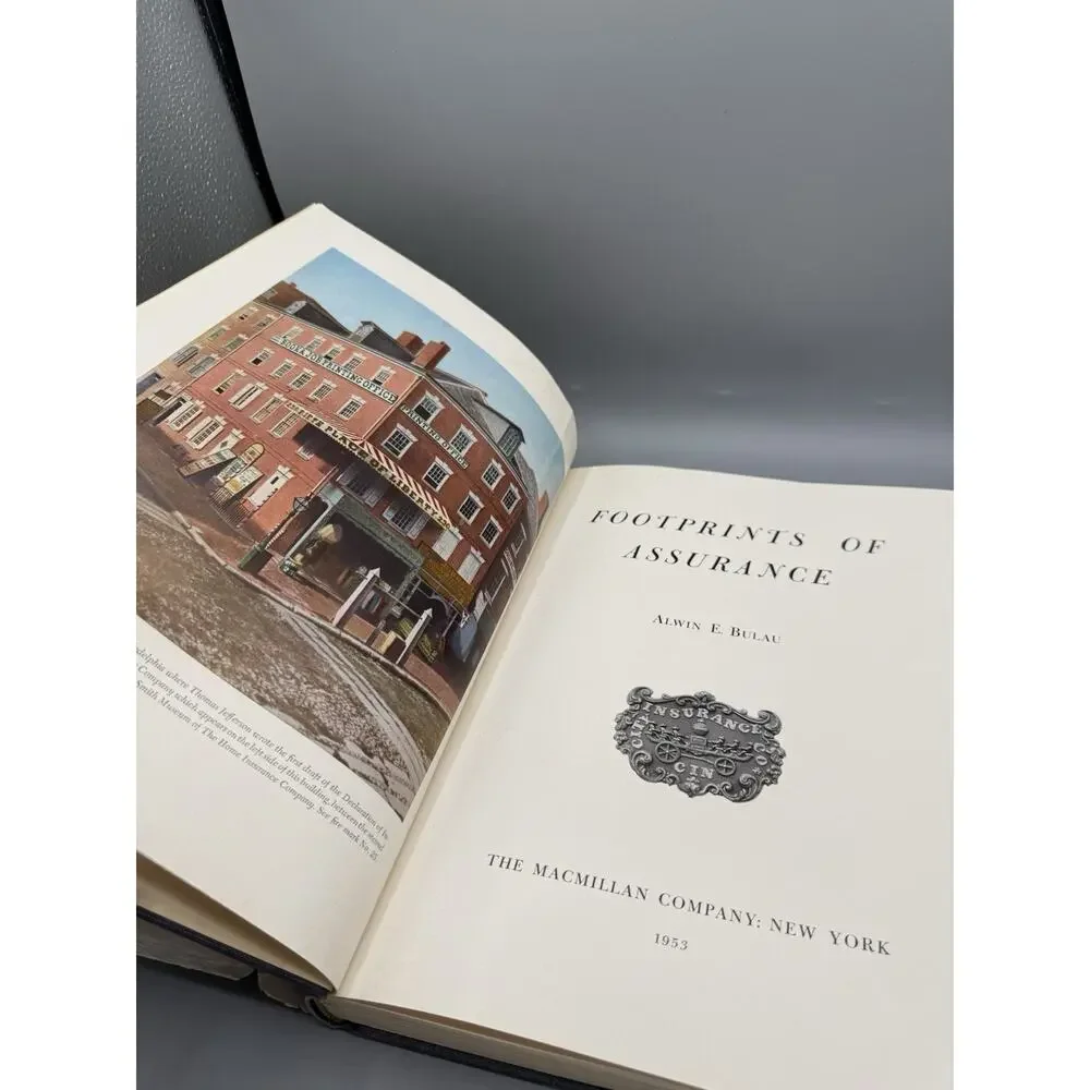 Footprints of Assurance Alwin E Bulau 1953 Macmillan Insurance History HC